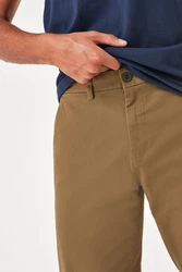 Next Chinohose Relaxed Fit Stretch-Chinohose Khaki/Braun