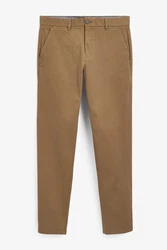 Next Chinohose Relaxed Fit Stretch-Chinohose Khaki/Braun