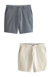 Next Chinoshorts Straight Fit 2er-Pack Khaki/Beige/Grau