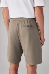 Next Sweatshorts Jersey-Shorts mit Reißverschlusstasche 2er-Pack Khaki/Beige