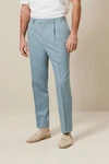 Next Anzughose Motion Flex Style Relaxed Fit (1-tlg) Hellblau/Blau