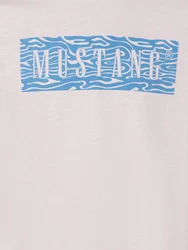MUSTANG T-Shirt Style Austin Hellblau/Grau/Rosa/Blau
