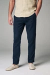 Next Slim Fit Hose mit Kordelzug aus Leinenmischung Dunkelblau/Blau/Hellblau