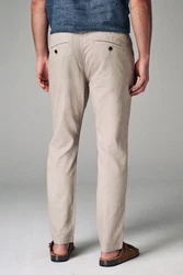 Next Slim Fit Hose mit Kordelzug aus Leinenmischung Beige/Khaki/Braun