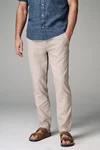 Next Slim Fit Hose mit Kordelzug aus Leinenmischung Beige/Khaki/Braun