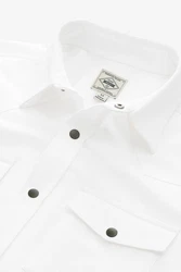 Next Kurzarmhemd mit zwei Taschen Weiß/Schwarz