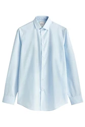 Next Langarmhemd Regular Fit Hemd Hellblau/Blau