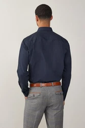 Next Langarmhemd Regular Fit Hemd Dunkelblau/Hellblau