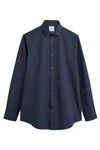 Next Langarmhemd Regular Fit Hemd Dunkelblau/Hellblau