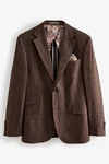 Next Baukastensakko Slim Fit Signature Leomaster Anzugsakko Braun/Dunkelbraun