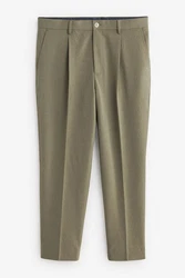 Next Anzughose Seersucker-Anzughose Khaki/Dunkelgrün