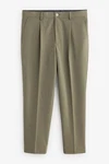 Next Anzughose Seersucker-Anzughose Khaki/Dunkelgrün
