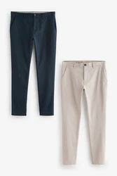 Next Chinohose Skinny Fit Chinohose mit Stretch Khaki/Grau/Hellblau/Beige/Dunkelblau