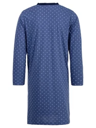 Henry Terre Nachthemd Langarm Dunkelblau/Blau/Lila