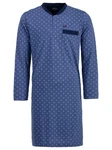 Henry Terre Nachthemd Langarm Dunkelblau/Blau/Lila