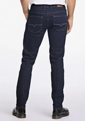 BISON 5-Pocket Jeans Dunkelblau/Lila