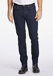 BISON 5-Pocket Jeans Dunkelblau/Lila
