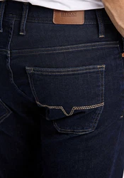 BISON 5-Pocket Jeans Dunkelblau/Lila