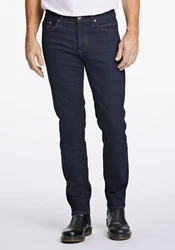BISON 5-Pocket Jeans Dunkelblau/Lila