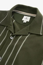 Next Kurzarmhemd Jersey-Hemd Dunkelgrün/Grün