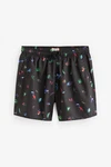 Next Badeshorts mit Print Braun/Schwarz/Mischfarben/Blau