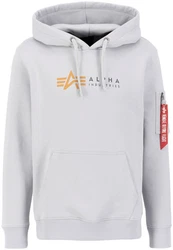Alpha Industries Hoody Alpha Label Hellgrau/Grau/Silber