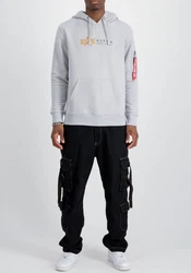 Alpha Industries Hoody Alpha Label Hellgrau/Grau/Silber