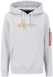Alpha Industries Hoody Alpha Label Hellgrau/Grau/Silber