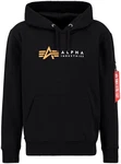 Alpha Industries Hoody Alpha Label Schwarz/Rot