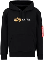 Alpha Industries Hoody Alpha Label Schwarz/Rot