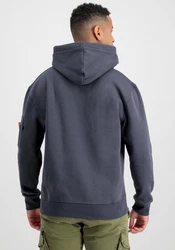 Alpha Industries Hoody Alpha Label Hellblau/Blau