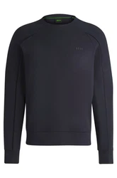 BOSS Sweater Salbo 1 mit BOSS Schriftzug grün