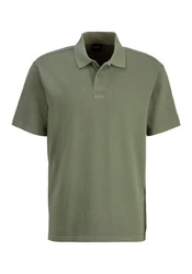 BOSS ORANGE Poloshirt Pe__Dye mit Polokragen Dunkelgrün/Grün