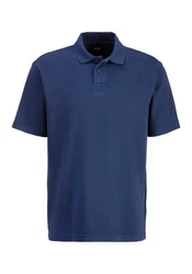 BOSS ORANGE Poloshirt Pe__Dye mit Polokragen Dunkelblau/Blau