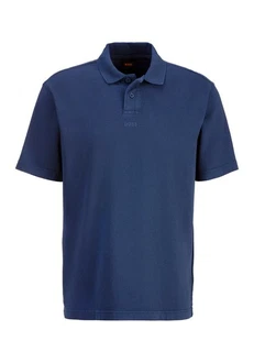 BOSS ORANGE Poloshirt Pe__Dye mit Polokragen Dunkelblau/Blau BOSS ORANGE Poloshirt Pe__Dye mit Polokragen Dunkelblau/Blau