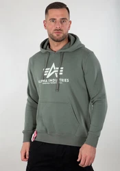 Alpha Industries Kapuzenpullover Basic Hoodie Herren Dunkelgrün/Hellgrau/Grün