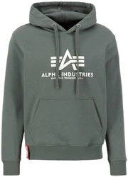 Alpha Industries Kapuzenpullover Basic Hoodie Herren Dunkelgrün/Hellgrau/Grün