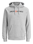 Jack & Jones Hoodie Corp Sweat Hood Kapuzen Sweatshirt Jumper Reg Fit (3477) Grau/Light Grey Melange