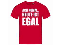 deinshirt T-Shirt Herren Ach komm... heute ist egal Funshirt Rot/Creme