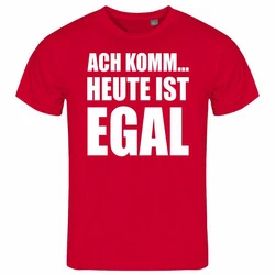 deinshirt T-Shirt Herren Ach komm... heute ist egal Funshirt Rot/Creme