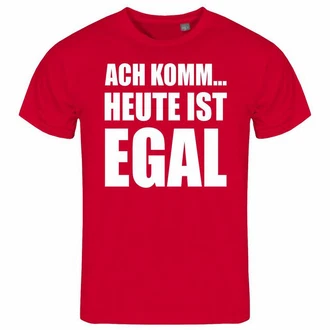 deinshirt T-Shirt Herren Ach komm... heute ist egal Funshirt Rot/Creme