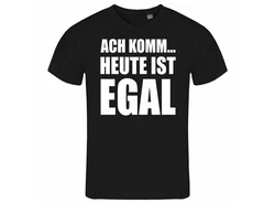 deinshirt T-Shirt Herren Ach komm... heute ist egal Funshirt Creme/Schwarz/Grau