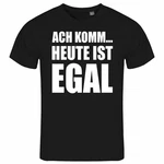 deinshirt T-Shirt Herren Ach komm... heute ist egal Funshirt Creme/Schwarz/Grau