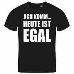deinshirt T-Shirt Herren Ach komm... heute ist egal Funshirt Creme/Schwarz/Grau