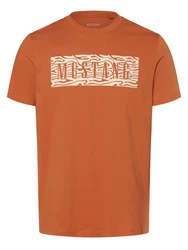 MUSTANG T-Shirt Style Austin Rot/Braun/Orange