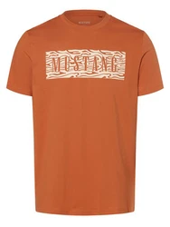 MUSTANG T-Shirt Style Austin Rot/Braun/Orange