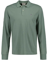 GANT Poloshirt REGULAR SHIELD LONGSLEEVE PIQUE RUGGER Grün