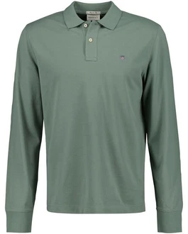 GANT Poloshirt REGULAR SHIELD LONGSLEEVE PIQUE RUGGER Grün