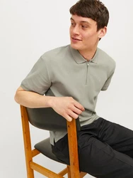 Jack & Jones Poloshirt JPRCCJOHNNY HALF ZIP SS POLO SN Khaki/Braun/Beige