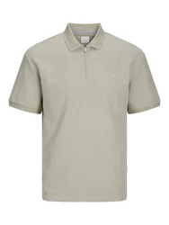 Jack & Jones Poloshirt JPRCCJOHNNY HALF ZIP SS POLO SN Khaki/Braun/Beige